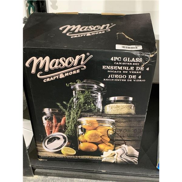 Mason 4pc Glass Canister Set