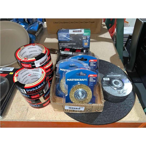 Lot of assorted Discs, Wheels &  Masking Tape
