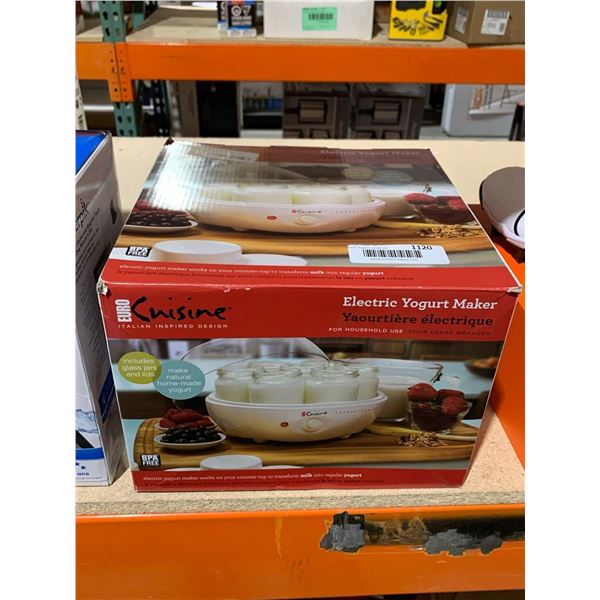 Euro Cuisine Italian Digital Electronic Automatic Yogurt Maker 7 Glass Jars