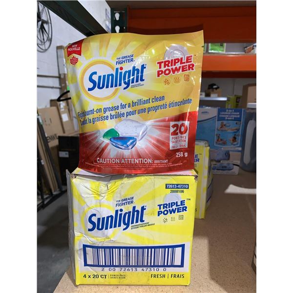 Sunlight Triple Power Dishwasher Detergent 20ct x's 4