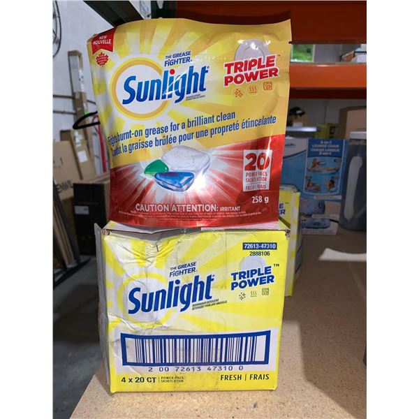 Sunlight Triple Power Dishwasher Detergent 20ct x's 4