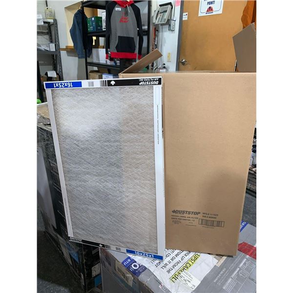 DustStop Air Fliters 16 x 25 x 1 Case of 12