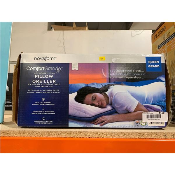 Novaform Comfort Grande Plus Gel Memory Foam Pillow Queen