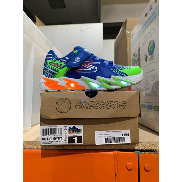 Sketchers Flex-Glow Bolt Kids Size 1 Runners