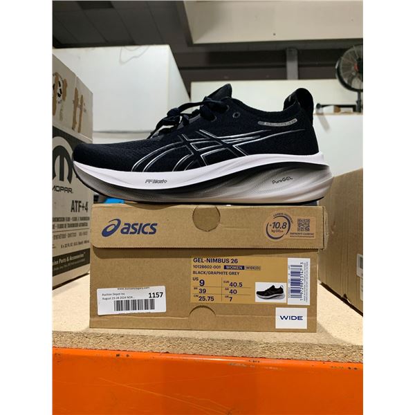 Asics Gel-Nimbus 26 Black / Graphite Womens Wide D Runners Size 9