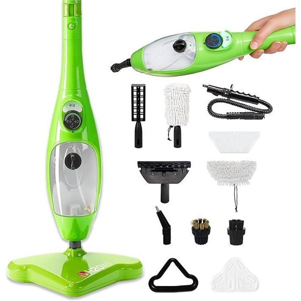 H2O X5 Steam Mop and Handheld Steam Cleaner For Cleaning Hardwood and Kitchen Tile Floors, Grout Cle