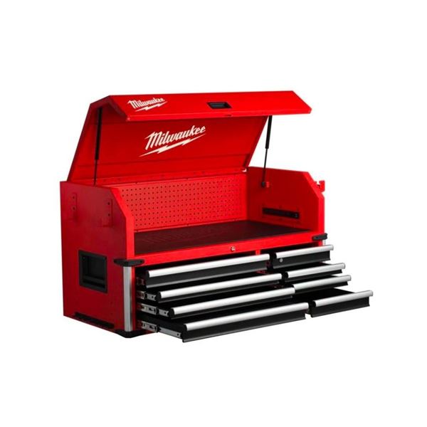 Milwaukee Tool 46-inch High Capacity Industrial 8-Drawer Steel Tool Storage Chest in Red