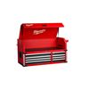 Image 2 : Milwaukee Tool 46-inch High Capacity Industrial 8-Drawer Steel Tool Storage Chest in Red