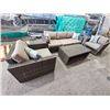 Image 3 : Wicker Patio Conversation Suite 4 pce with cushions Display Model