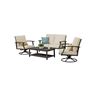 Image 1 : Hampton Bay Marina Point 4-Piece Brown Steel Outdoor Patio Conversation Seating Set with CushionGuar