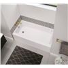 Image 5 : MAAX Bosca Access 60-inch L x 30-inch W x 16-inch H Acrylic Alcove Bathtub with Certified Anti-Slip 