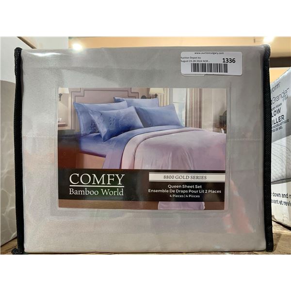 Comfy Bamboo World 8800 Gold Series 4 Piece Sheet Set Queen Size