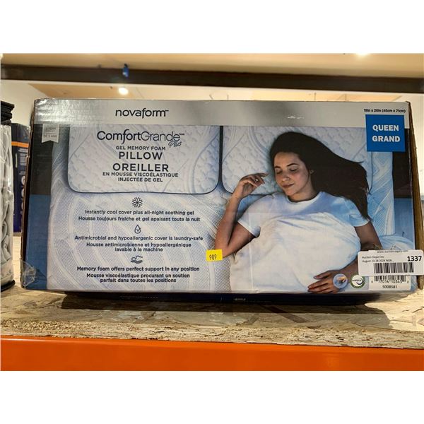 Novaform Comfort Grande Plus Gel Memory Foam Pillow Queen