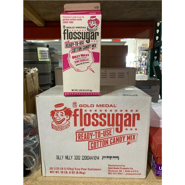 Gold Medal Flossugar Ready To Use Cotton Candy Mix Silly Nilly 6x3.25lb