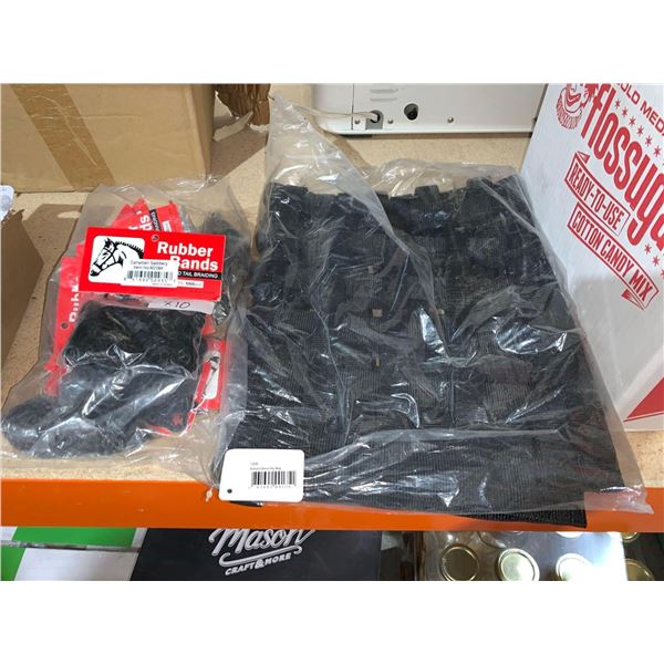 Medium Deluxe Hay Bag Black And Rubber Bands Mane &  Tail Braiding 500pcs x's 10 packs