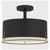 Image 1 : Ashley Harbour Lighting Kingston Convertible Semi-Flush / Pendant Matte Black Finish Light