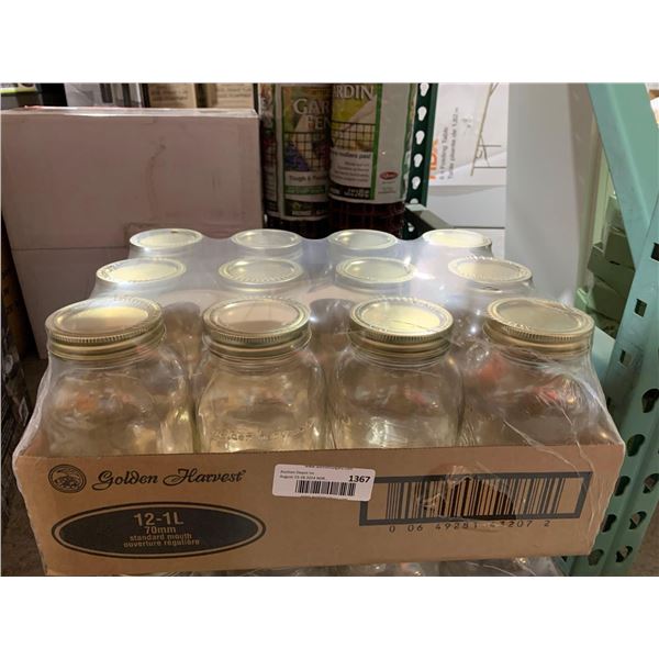Golden Harvest Standard Mouth Jars 12 x 1L