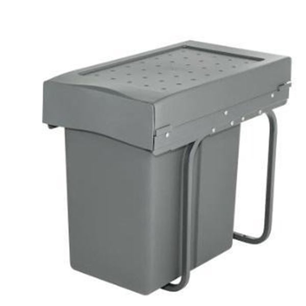 Kitchen Solutions Cuisine Pull-Out Waste Bin For Cabinets 20L Graphite