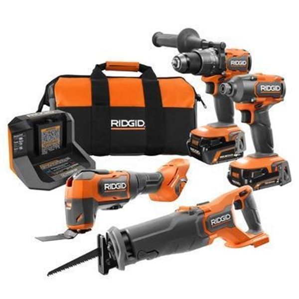 Ridgid Sub Compact Brushless 18V 4 Tool Combo Kit