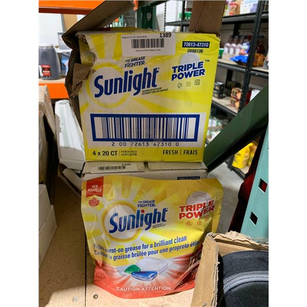 Sunlight Triple Power Dishwasher Detergent 4 x 20ct