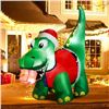 Image 1 : Hoosunny 8 FT Inflatable Christmas Dinosaur with LED Lights, Colorful Holiday Lawn Decoration, Indoo