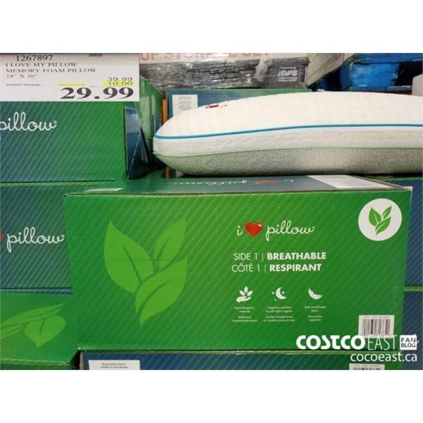 I LOVE MY PILLOW MEMORY FOAM PILLOW - Standard Queen Size