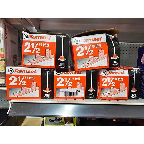 Ramset Itw 00809 2-1/2" Powder Fastener Pin With Washer 1516SD 100 Count x 5