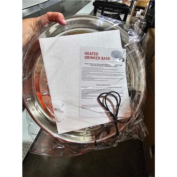 Metal Heated Base Poultry Waterer Base