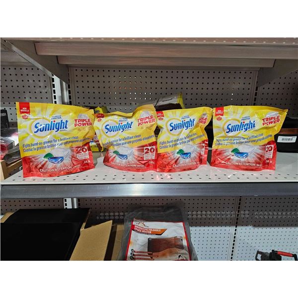 Sunlight 20Ct Triple Power Dishwasher Tabs 4x 20 count