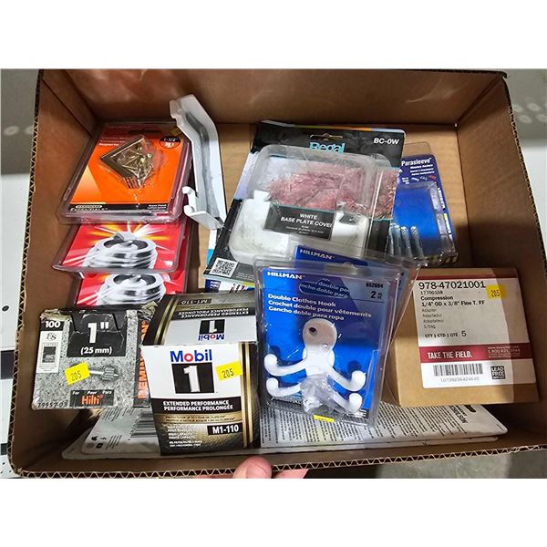 Box Lot of Assorted Household Repair Supplies