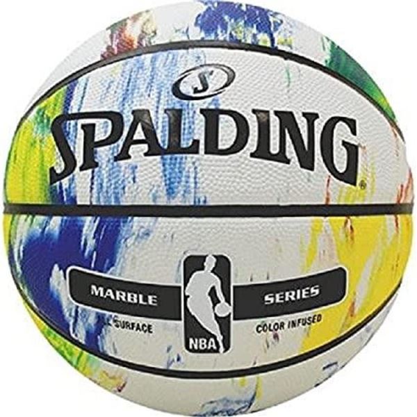 Spalding Marble Series Multi-Color Outdoor Basketball 29.5" *Not as exact as shown in Stock Photo*