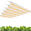 Image 1 : Monios-L Grow Lights for Indoor Plants Full Spectrum, 144W(6×24W, 900W Equivalent), T8 LED Grow Ligh