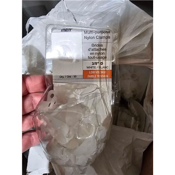 Box Lot of Multi Use 3/8" Nylon Cable Clamps