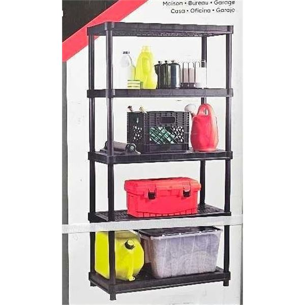 RAMTUFF 5 Level Resin Shelving 35.8x17.5x73"