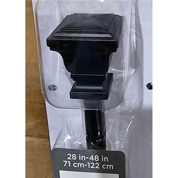 Kenney Fast Fit 28-48" Curtain Rods - Lot of 4 - Black