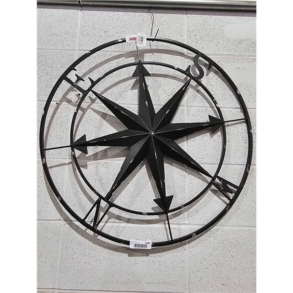 Koppers Distressed Metal Nautical Compass Rose Wall Décor - Rustic 20-Inch Diameter Hanging Art with