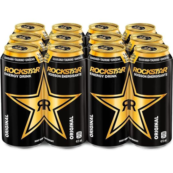 Rockstar Energy Drink, 473 mL Cans, 12 Pack, original
