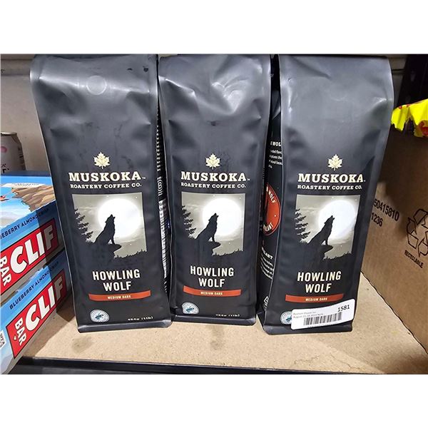 Muskoka Roastery Coffee Co. Howling Wolf Medium Dark 3x1Lb Bags