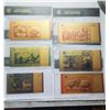 Image 2 : 12)  SET OF 6 MALASIAN GOLD FOIL BANKNOTES, 1, 5,