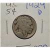 Image 1 : 16)  USA BUFFALO/INDIAN HEAD 1929D  5 CENT COIN.