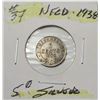 Image 1 : 15)  NEWFOUNDLAND 1938, 92.5% SILVER, 5 CENT COIN.
