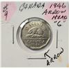 Image 1 : 18)  CANADIAN 1946 ARROW HEAD 6, NICKLE COIN.