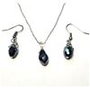 Image 1 : 27)  SET OF IRRIDESCENT BLACK SWAROVSKI CRYSTAL