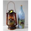 Image 1 : VINTAGE LANTERN & LARGE HAND PAINTED
