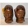 Image 1 : VINTAGE CERAMIC FEMALE BUST 9"- LOT OF 2