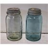 Image 1 : ANTIQUE COLORED LIDDED "MASON FRUIT JARS" LOT OF