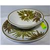 Image 1 : VINTAGE HAND PAINTED STONEWARE SERVING PIECES