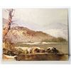 Image 1 : 1)  FINE ART PRINT ON BOARD "MOUNTAIN WILDERNESS"