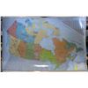 Image 1 : 50 INCH X 32 INCH LAMINATED WORLD MAP
