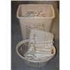 Image 1 : PLASTIC HANGERS/LAUNDRY BASKETS- LARGE LOT